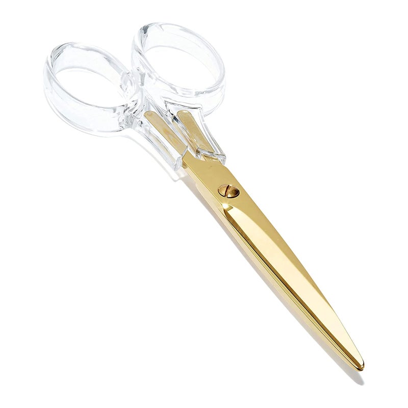 OfficeGoods 3 Piece Acrylic Desk Set - Includes Ruler, Staple Remover, Scissors - Functional & Elegant Desk Accessories - Stationary Tools for Home, Office, and School - Gold - Image 4